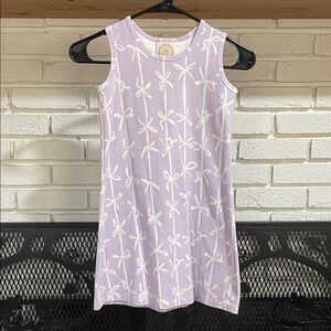 The Beaufort Bonnet Company Pastel Purple and White Bow Dress